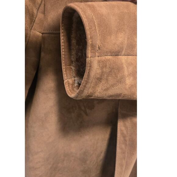 Sheepskin Shop Portland Sheepskin Coat Bone Buttons Vintage Size 40 - Picture 11 of 13